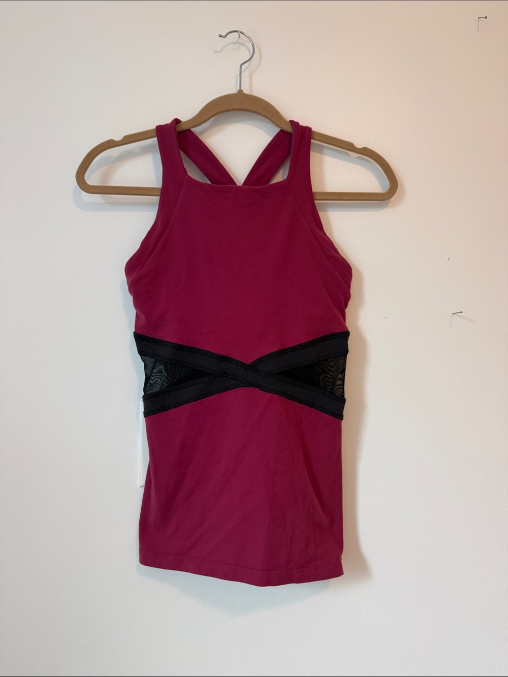 Crimson Crisscross Waist Tank Top - Women
